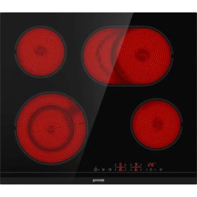   Gorenje ECT643BCSC beépíthető kerámia főzőlap, 60cm, érintővezérlés, bővíthető zónák, nagyméretű ovális zóna, időzítő, Stop&Go, csiszolt él