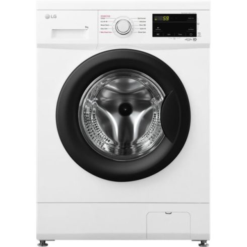 LG F4J3VS6WE mosógép, 1400 rpm, D energiaosztály, Inverteres közvetlen meghajtás, gőz, intelligens diagnózis, 9 kg, fehér 