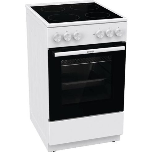 Gorenje GEC5A41WG elektromos tűzhely, 50 cm, fehér, SilverMatte zománc, Pizza funkció, gyors előmelegítés funkció, 62 literes sütőtér (3 év garancia)