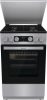 Gorenje GK5C42SH-B kombinált tűzhely, szürke 50*60 cm, 70 l, Pizza funkció, AquaClean tisztítás, teleszkópos sütősín, LED kijelző, fém tető 