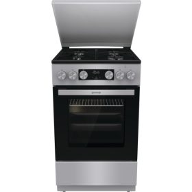   Gorenje GK5C42SH-B kombinált tűzhely, szürke 50*60 cm, 70 l, Pizza funkció, AquaClean tisztítás, teleszkópos sütősín, LED kijelző, fém tető 