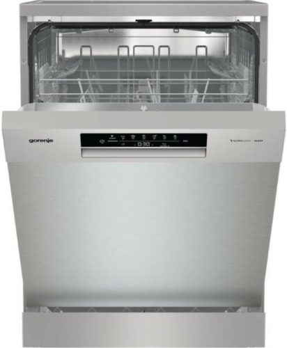 Gorenje GS642E90X mosogatógép, ezüst, 13 teríték, 47 dB(A), érintővezérlés, hagyományos kosár, AquaStop, 1 órás program