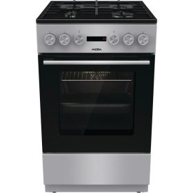   MORA K4255C1S Kombinált tűzhely szürke, 50 cm, 70 l, Pizza funkció, AquaClean tisztítás, gyors előmelegítés, tető nélkül 