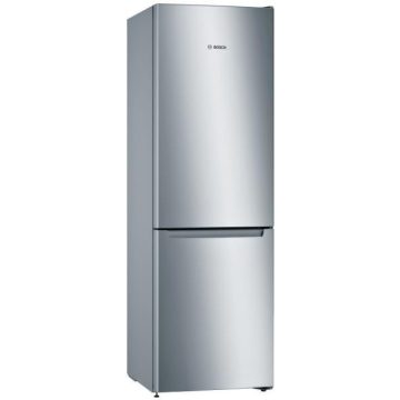   Bosch KGN36NLEA Serie 2 alulfagyasztós hűtő inoxlook NoFrost 215+87L 186x60x66cm