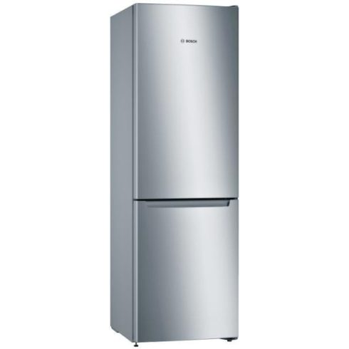 Bosch KGN36NLEA Serie 2 alulfagyasztós hűtő inoxlook NoFrost 215+87L 186x60x66cm