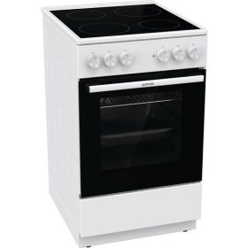   Gorenje GEC5A41WG elektromos tűzhely, 50 cm, fehér, SilverMatte zománc, Pizza funkció, gyors előmelegítés funkció, 62 literes sütőtér