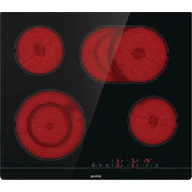  Gorenje ECT603FM beépíthető kerámia főzőlap, 60cm, érintővezérlés, bővíthető zónák, nagyméretű ovális zóna, időzítő, Stop&Go, csiszolt él